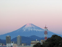 富士山２０１３年１２月１２日夕陽