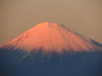富士山２０１４年１２月５日夕陽