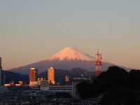 富士山２０１５年１１月２７日夕焼け
