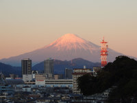 富士山２０１７年１月２５日夕陽