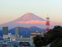 富士山２０１７年１１月２１日夕陽