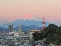 富士山２０１８年１２月１７日夕陽